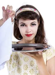 Waiter Serving Dish Silver Platter Lid Stock Photos