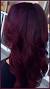 Two Tone Burgundy Highlights On Black Hair