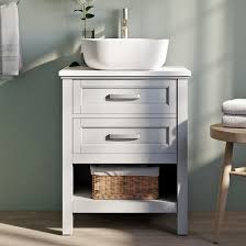 Light Gray Single Sink Bathroom Vanity