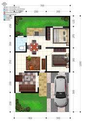 Perumahan Green Land Villa Denah Type 45 Small House Architecture Minimalist House Design House Floor Plans