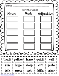 In the sentence above, the first use of excuse is a noun; Worksheet Book Verb First Grade Sorts Pdf Google Drive Nouns Verbs Adjectives Writing And Samsfriedchickenanddonuts