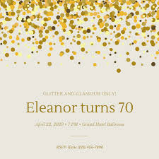 Are you going to have a party? Customize 57 70th Birthday Invitations Templates Online Canva