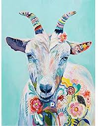 Amazon Com Taheat 5d Diamond Painting Kits Diy Embroidery Kit Round Rhinestone Art Craft Animal Painting With Diamon Goat Art Goat Paintings Animal Paintings