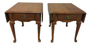 | like you, we pin photos we love, both from our studios and around the web. Vintage Ethan Allen Drop Leaf Side Tables A Pair On Chairish Com Side Table Table Drop Leaf Side Table