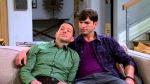 Two And A Half Men Alan And Walden Kiss Youtube Half Man Two And A Half Men