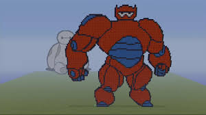 Big hero 6 inspired magnetic microbots. Baymax Armored Speed Build Mc Pixel Art Big Hero 6 Minecraft Youtube