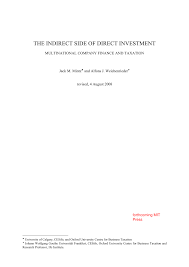 Follow other investors, discover companies to believe in, invest with any amount of money. Pdf The Indirect Side Of Direct Investment Multinational Company Finance And Taxation