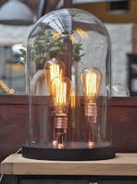 Lampe Sous Globe Composee De 3 Ampoules Meubles En Verre Globe En Verre Luminaire Industriel