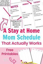 A Stay At Home Mom Schedule That Works Stay At Home Mom Daily Schedule Template In 2020 Mom Schedule Stay At Home Mom Stay At Home