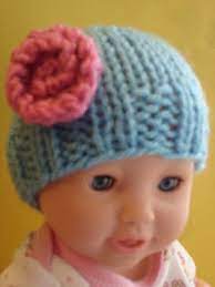 Free Knitting Pattern Baby Doll Hats Knit Doll Hat Knitted Dolls Knit Baby Doll