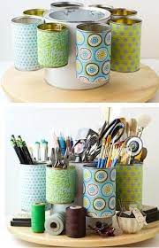 Creative And Awesome Do It Yourself Project Ideas Just Imagine Daily Dose Of Creativity Organizing Craft Supplies Cans Crafts Craft Organization