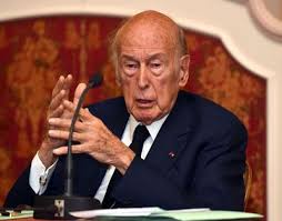 11, 2010 photo former french president valery giscard d'estaing arrives for the funeral of philippe seguin, the president of the court of accounts, in paris. 7rrnydjjugva3m