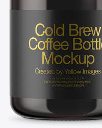 Download Amber Glass Bottle With Cold Brew Coffee Mockup In Bottle Mockups On Yellow Images Object Mockups PSD Mockup Templates