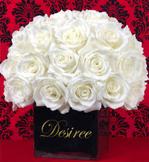 Personalized Keepsake Vase With White Roses Houston Find personalized gifts for teachers, grandparents, anniversaries and more today!