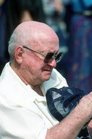 At the rollout ceremony for the restored B-17G aircraft"Shoo Shoo Shoo  Baby,"retired Lieutenant Colonel (LTC) Paul McDuffee, the original pilot of  the aircraft, takes a moment to reflect