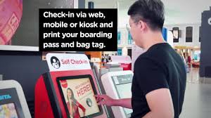 The service works through the airline's website, or with mobile apps on blackberry, iphone and android devices. Airport Check In Counter And Self Baggage Drop