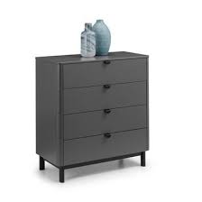 Julian Bowen Chloe 4 Drawer Chest In Grey Furniture123 Wooden Drawers Drawers Large Drawers