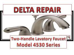 Delta double handle bathroom faucet cartridge replacement image of and closet. How To Fix Leaky Bathroom Handle Delta Faucet Model 4530 Series Ha Faucet Repair Kitchen Faucet With Sprayer Faucet