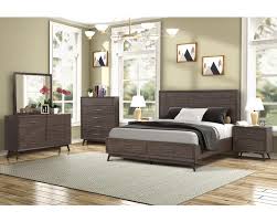 Retro Series 6pc Queen Bedroom Set In Light Walnut Sb811a Bedroom Set Bedroom Sets Queen Wood Bedroom Sets