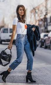 Calça Estampada Preta E Branca Como Usar Como Ser Cool Usando Jeans E Blusa Branca Moda Look Moda Look Com Calca