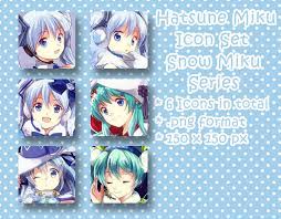 Hatsune Miku Icon Set Snow Miku Series By Xxxsickheartkunxxx On Deviantart