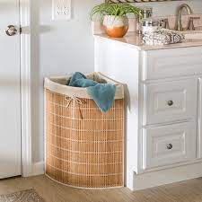 Wicker Corner Hamper With Laundry Bag Bamboo Wicker Laundry Hamper Laundry Hamper Wicker Baskets With Handles