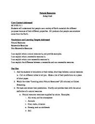 Second Grade Natural Resources Lesson Plans Natural Resources Lesson Lesson Plans How To Plan