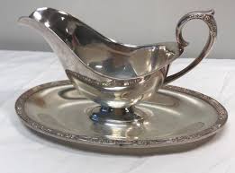 Check spelling or type a new query. Vintage Silver Plate Gravy Boat Tray Combination Estatesales Org