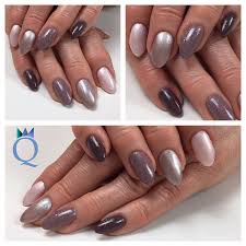 Almondnails Gelnails Nails Darkgrey Taupe Pinkshimmer Greysilver Lightrose Silvertop Mandelform Gelnagel Nagel Dunke Nagelstudio Schimmer Hellrosa