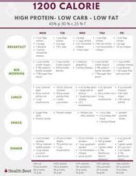 Printable Low Carb Meal Plan In 2020 1200 Calories High Protein Low Carb Meals Plan Low Carb Meal Plan