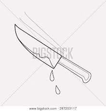 A knife that is covered in blood. Chopping Knife Blood Vector Photo Free Trial Bigstock