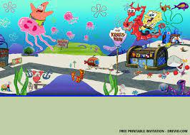 Begin by drawing a large, curved square. Free Spongebob Squarepants Invitation Templates Spongebob Background Spongebob Wallpaper Spongebob