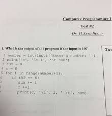 We process expert payments once a month. Computer Programming I Test 2 R H Assadipour 1 Chegg Com