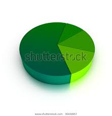 green pie chart isolated on white stock illustration 30430957