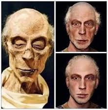 Facial reconstruction of Ramesses 2 the greatest pharoah of ancient Egypt,  who ruled about 3300 years ago.