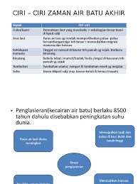 Zaman batu terjadi sebelum manusia mengenal logam. Ciri Ciri Zaman Air Batu Akhir