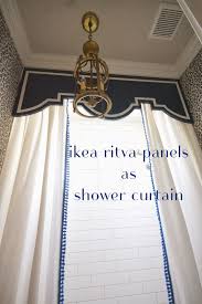 Adding Trim To Ikea Panels Custom Shower Curtain Project Duschvorhang Ideen Gardinen Ikea Fensterdekoration
