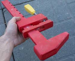 All the ones i've made were out of wood, they could apply a fair amount of pressure but i wouldn't say they were heavy duty. John Heisz S Homemade Bar Clamps
