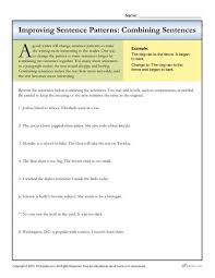 Completing sentences with relative pronouns. Sentence Patterns Combining Sentences Writing Worksheets