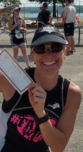 Findley lake triathlon relay with swimming and running