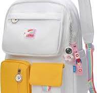 AUOBAG Kinder Rucksack Mädchen Schulrucksack Kawaii Schultasche Damen Send  Anhänge