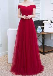 Tulle Longue Robe Drape Col Bateau Manches Courtes Elegant De Soiree Bordeaux