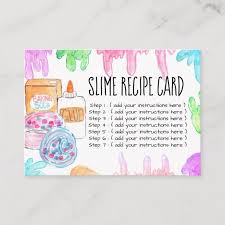 Slime Party Birthday Recipe Card Zazzle Com In 2021 Slime Party Slime Birthday Slime