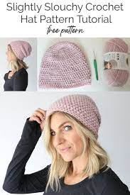 Free Slouchy Crochet Hat Pattern With Video Tutorial And Instructions Slouchy Hat Crochet Pattern Easy Crochet Hat Crochet Hat Free