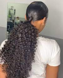 Brazilian Deep Wave Curly Virgin Hair Bundles Extended Ponytail Trendy Hairstyle Extended Ponytail Hair Styles Ponytail Styles