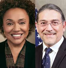 Dr. Maria Rosario Jackson and Robert Santos