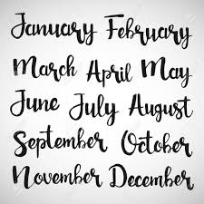 Months Of The Year Handwritten Lettering Set January February Lettering Handwritten Letters Hand Lettering Worksheet