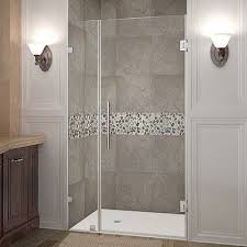 Aston Nautis 34 X 72 Hinged Completely Frameless Shower Door Products Frameless Shower Doors Glass Shower Doors Tub Shower Doors