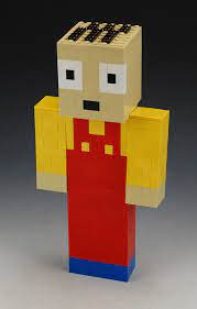 Lego Minecraft Custom Stewie Skin from Family Guy 