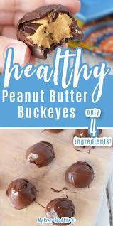 Healthy Peanut Butter Buckeyes In 2020 Healthy Peanut Butter Healthy Peanut Butter Cups Healthy Desserts Easy